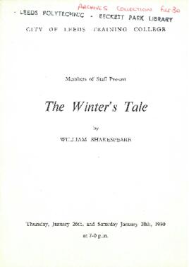 The Winter’s Tale, 26 and 28 January 1950.