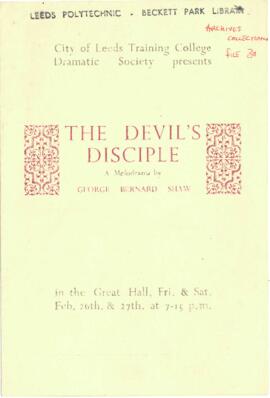 The Devil’s Disciple, 26-27 February [No year].