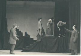 Unnamed play B, five cast members and steps, [no date].