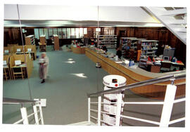 Learning Centre ground floor from mezzanine stairs.