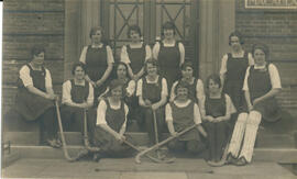Macaulay Hockey team 1922-23. Postcard.