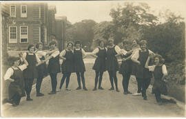 Macaulay Dancing team 1922-23. Postcard