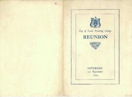 City of Leeds Training College, Reunion. Dated 1 November 1924.