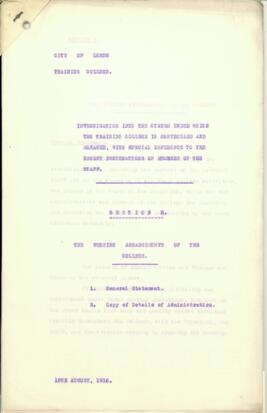 Section B. Working arrangements of the College