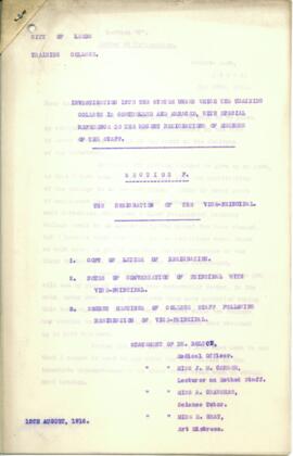 Section F. Resignation of Vice-Principal