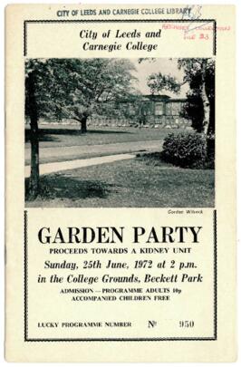 City of Leeds and Carnegie College Garden Party