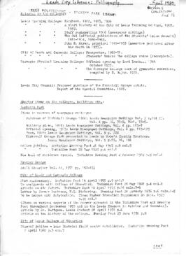 Bibliography of College related material