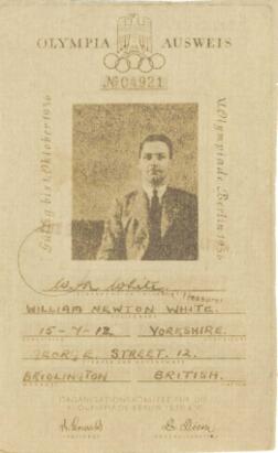 Photocopy of Olympic Student card of William Newton White