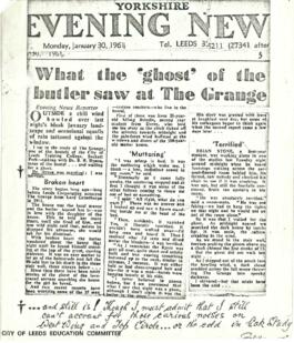 What the ghost of the butler saw at The Grange. Yorkshire Evening News
