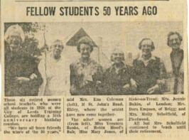 Fellow students 50 years ago.