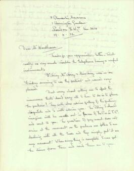 Letter from Howard Somerville, dated 19 June 1933