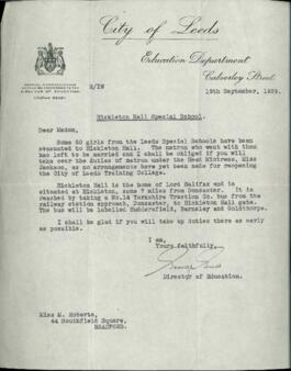 Hickleton Hall Special School, From George Guest