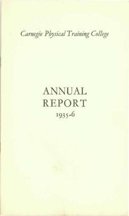 Carnegie Physical Training College. Annual report 1935-6