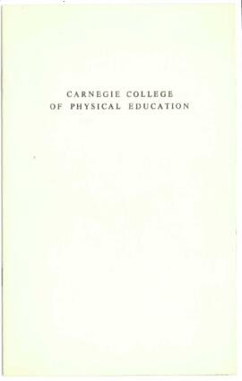 Carnegie College of Physical Education. Prospectus.