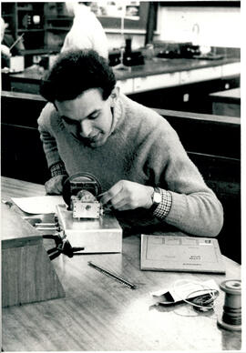 Working on electric motor.