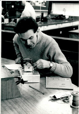 Working on electric motor.