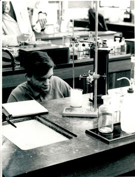 Watching the reaction.