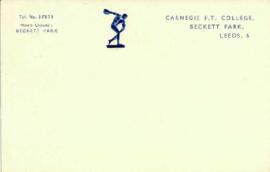 Carnegie P. T. College postcard